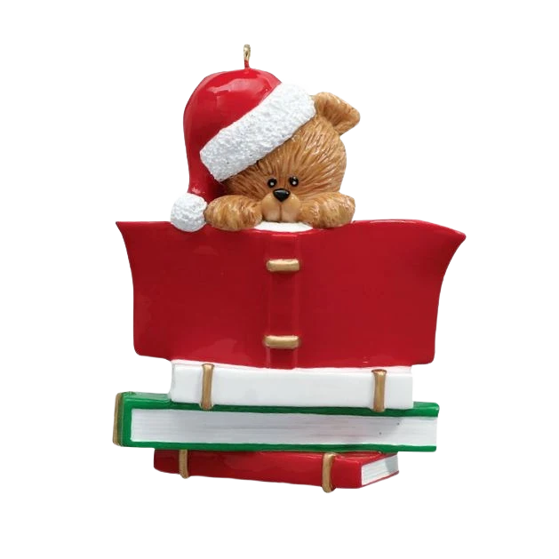 Powerful Rudolph Me Personalized Bear Bookclub Ornament Elegant