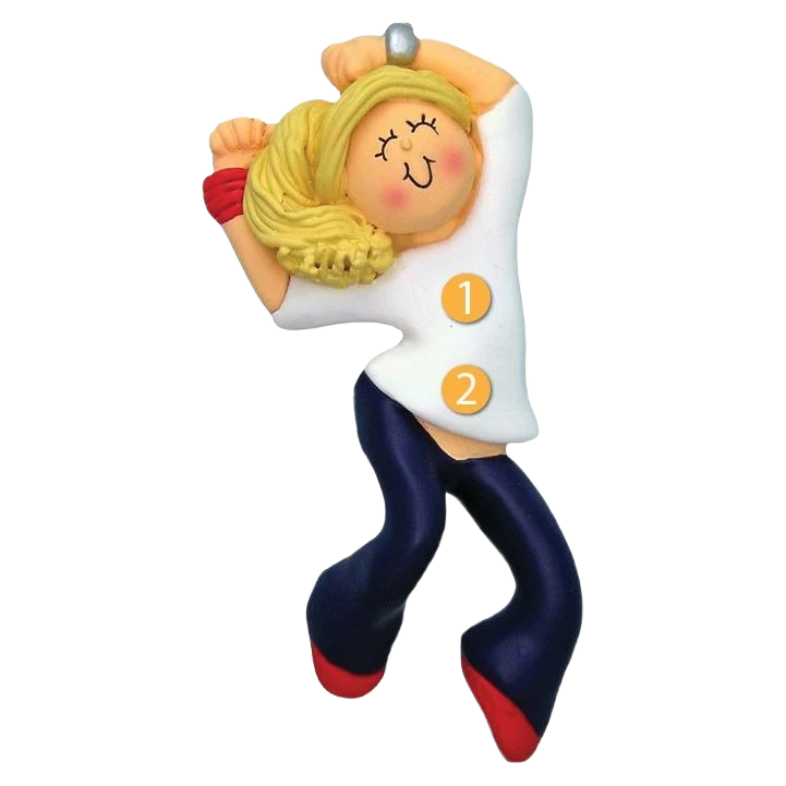Sophisticated Ornament Central Personalized Blonde Female Hip Hop Dancer Ornament Secure