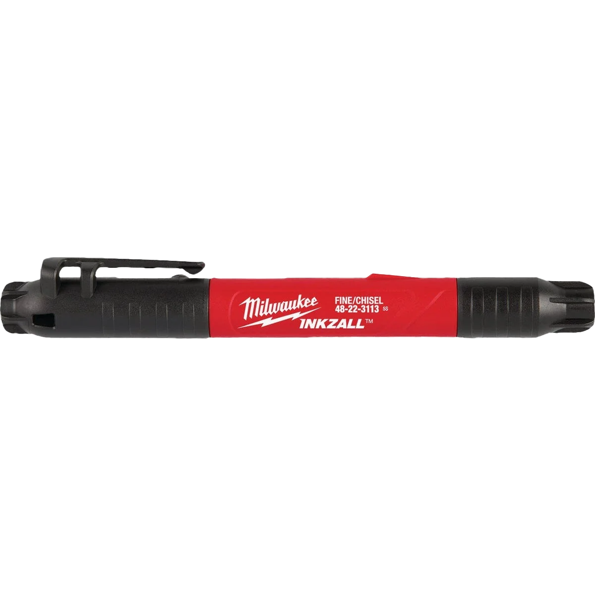 Smart Milwaukee INKZALL Double-Sided Black Fine Point Chisel Tip Jobsite Marker Safe