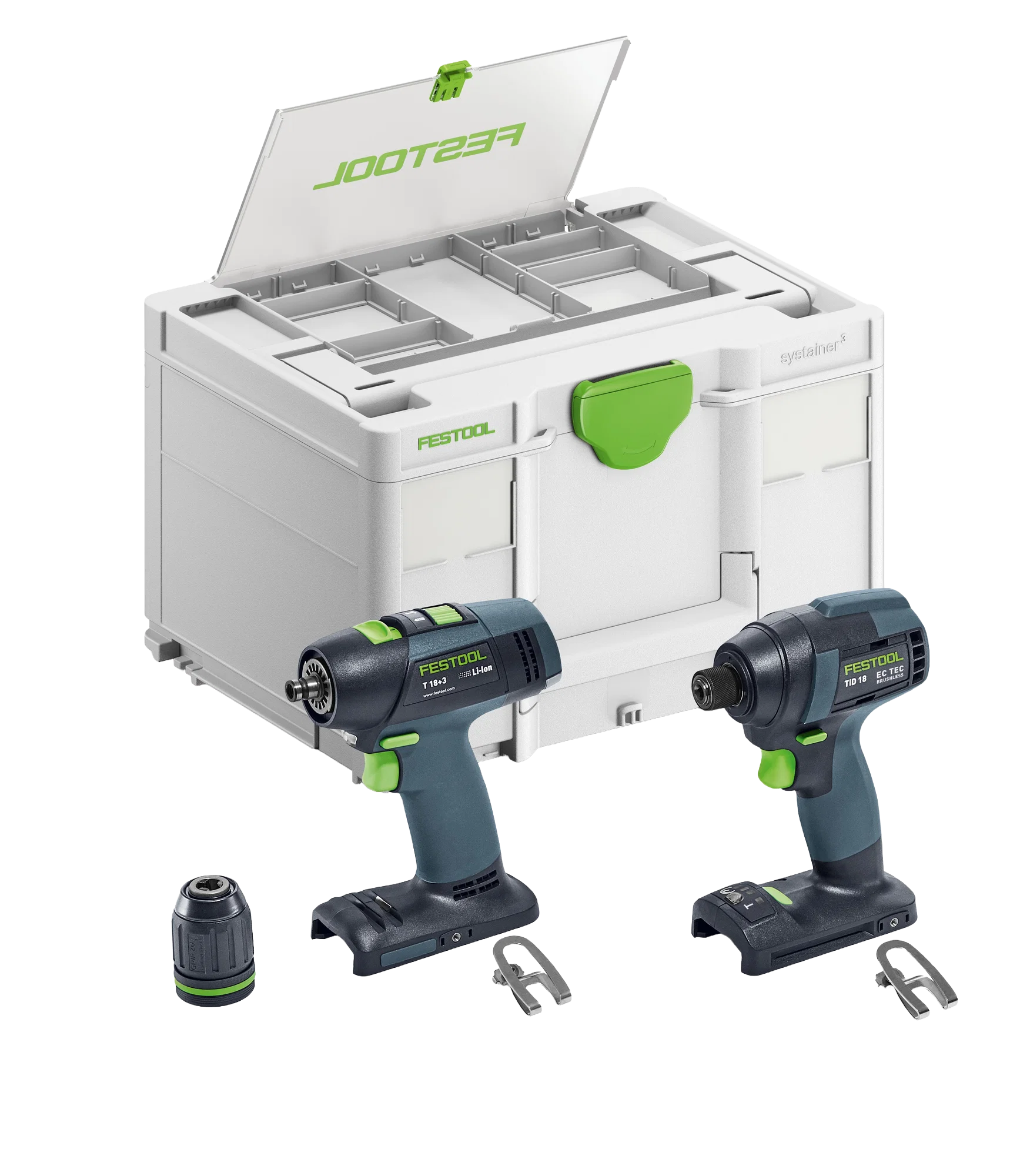 Advanced Festool 578829 Impact Driver and Drill set TID 18 Basic-Set T18 Casual