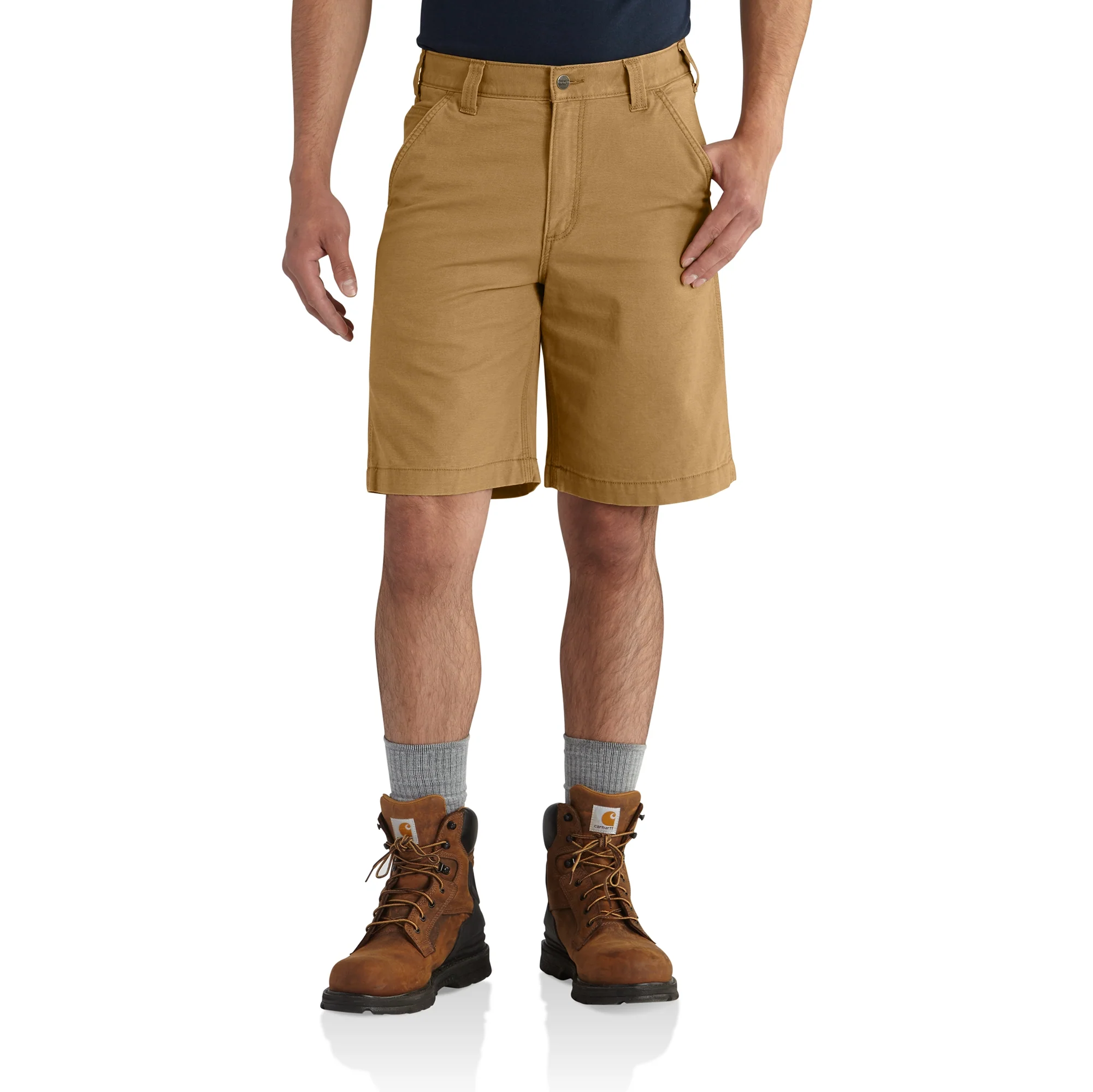 Premium Carhartt Men's Hickory Rugged Flex Canvas Work Shorts 44 Solid