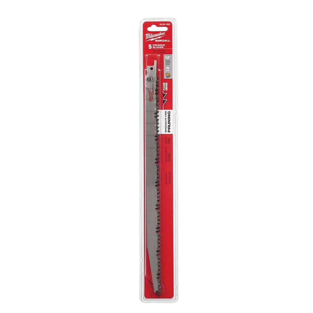 Advanced Milwaukee SAWZALL® 12 5-TPI Pruning Blades 5-Pack Eco-Friendly