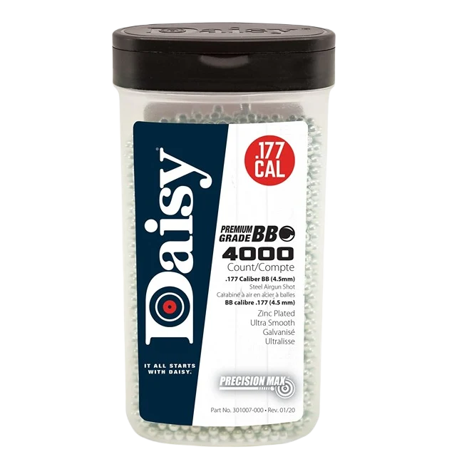Reliable Daisy PercisionMax BB Ammo Bottle 4000-Pk Eco-Friendly