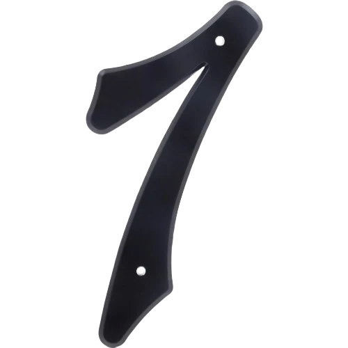 Practical Hillman 4-In. Nail-On Black Plastic House Number 7 Original Design