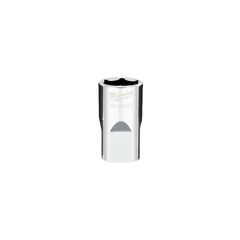 Safe Milwaukee 1 2 Drive 16-mm Standard Socket w FOUR FLAT™ Sides Genuine