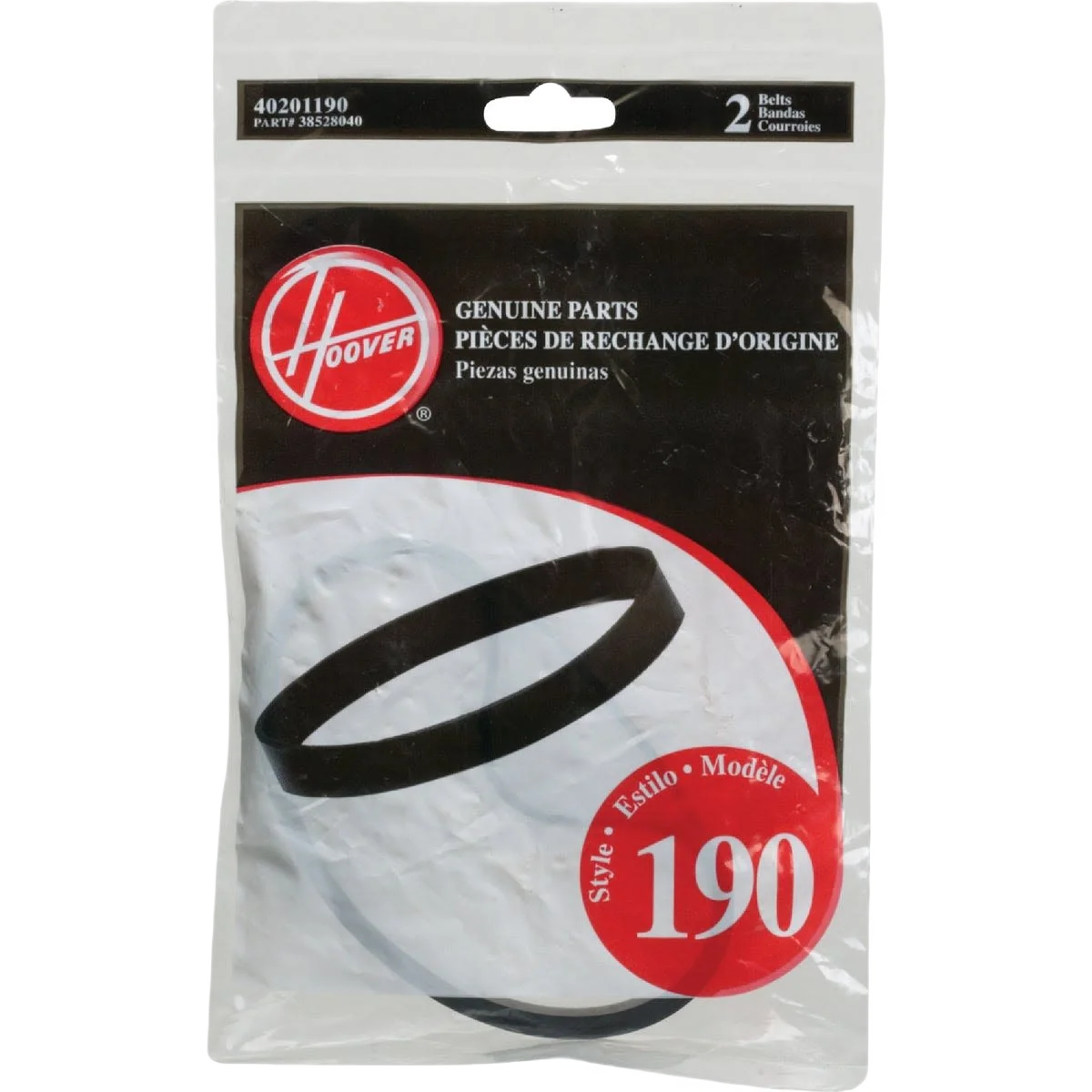 Reusable Hoover 190 Vacuum Cleaner Belt 2-Pack Organic