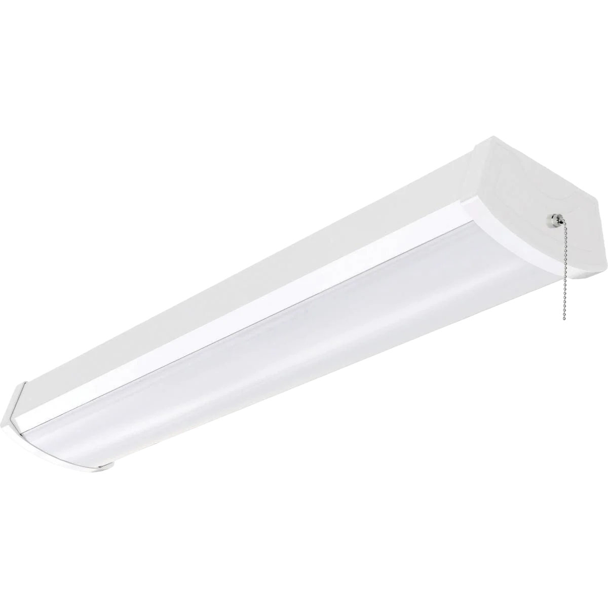Pure Satco White 20-Watt LED Ceiling Wrap with Pull Chain 2 ft. Exceptional