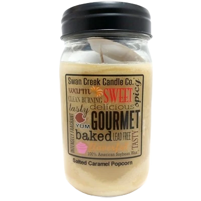 Proven Swan Creek Salted Caramel Popcorn Pantry Jar Candle 12 oz. First-Class