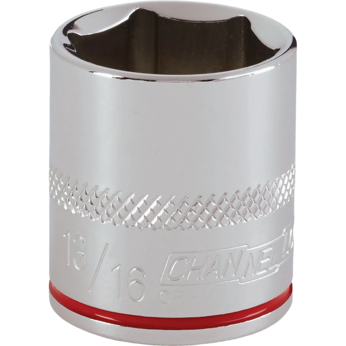 Solid Channellock 3 8 in. Drive 13 16 in. 6-Point Shallow Standard Socket Lightweight