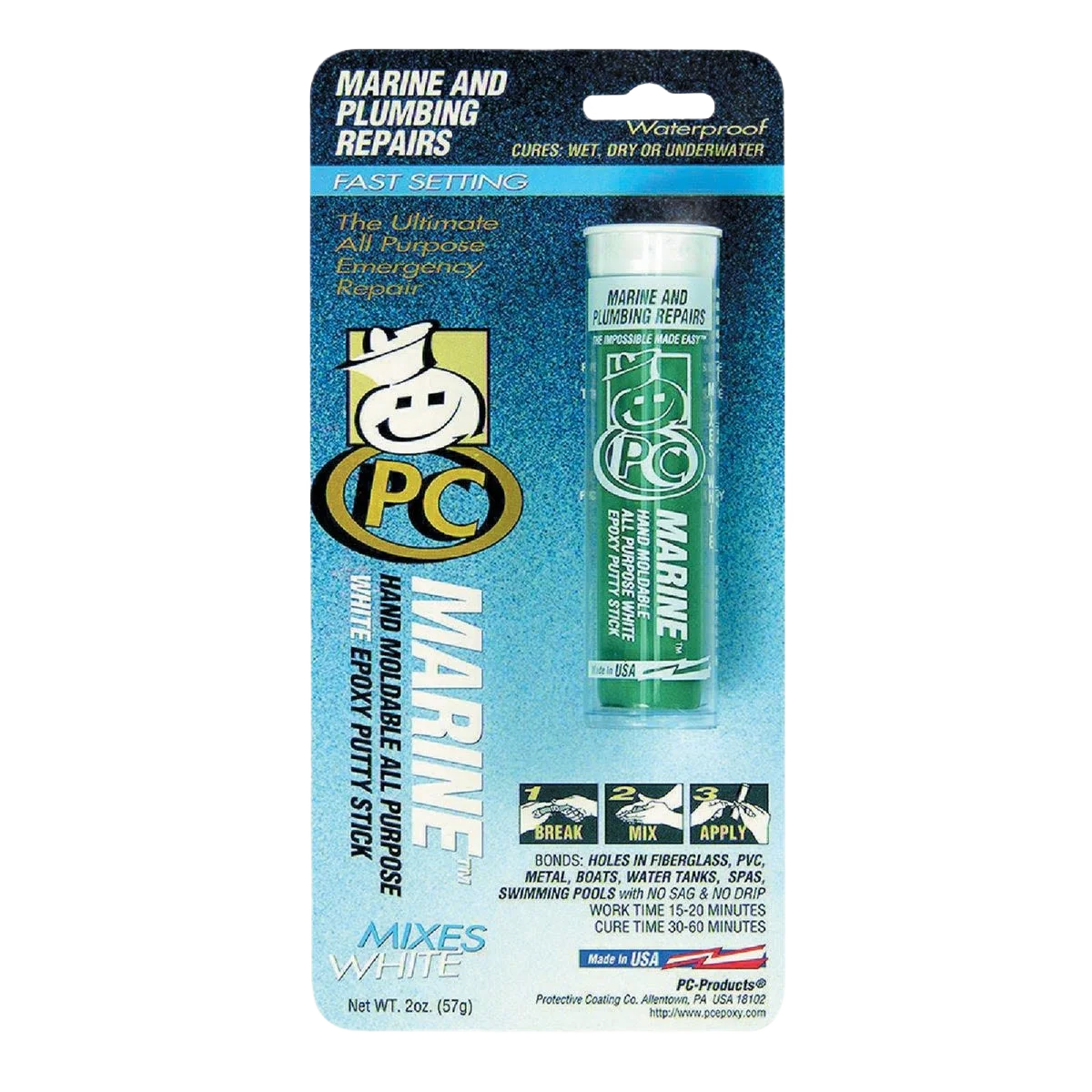 Durable Protective Coating PC-Marine White Epoxy Putty 2 oz. Authentic