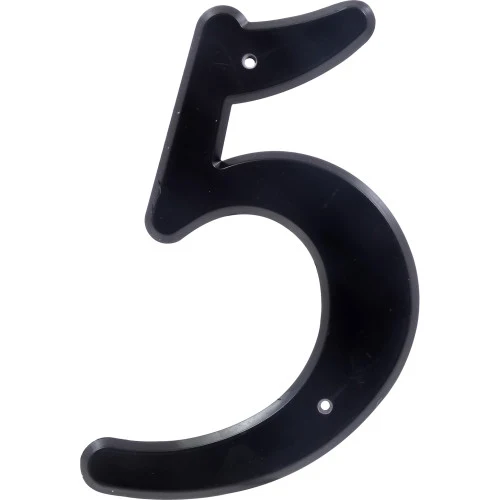 Verified Hillman 4-In. Nail-On Black Plastic House Number 5 Responsible