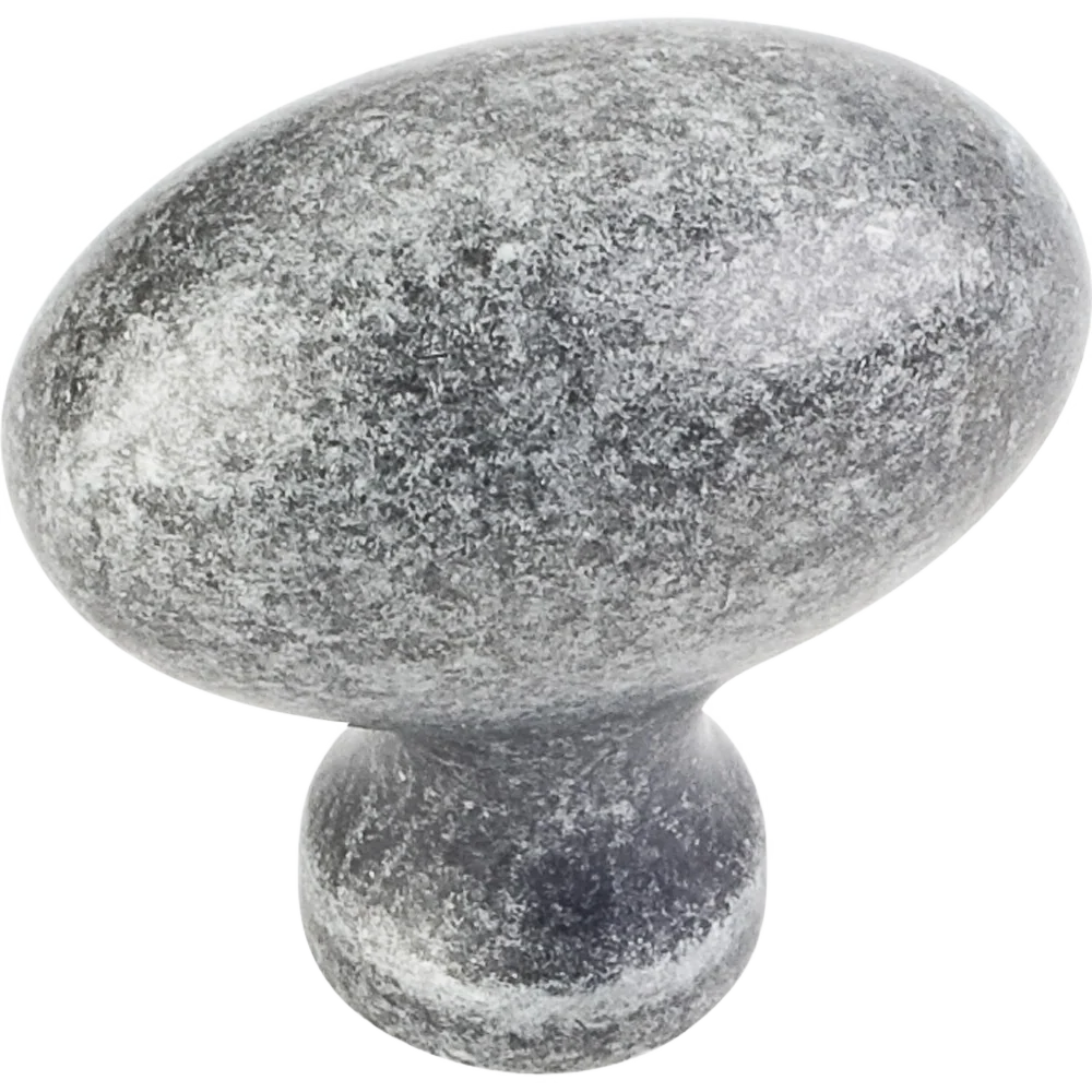 Green Hardware Resources 1-9 16 In. Lyon Football Knob Distressed Antique Silver Genuine