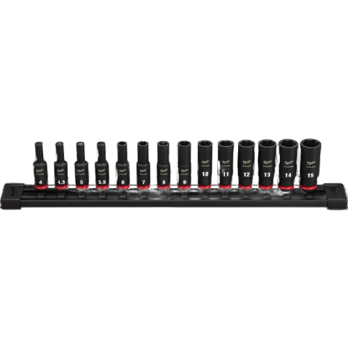 Functional Milwaukee SHOCKWAVE™ Impact Duty™ 14-PC Metric Deep 6 Point Socket Set Responsible