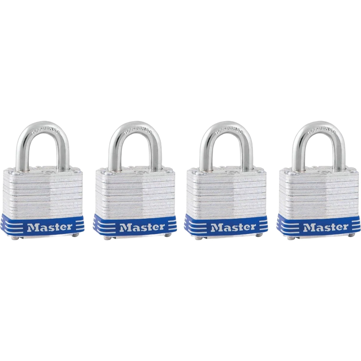 Healthy Master Lock 1-9 16 In. Wide 4-Pin Tumbler Keyed Padlock 4-Pack Lightweight