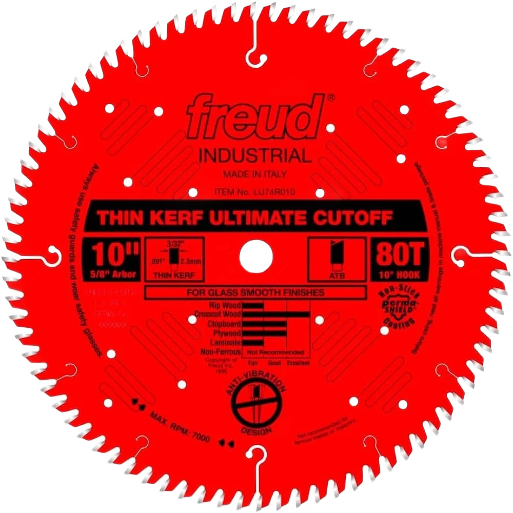 High-End Freud ATB TK Crosscut Blade 10 in. x 80 Teeth Fine Crafted