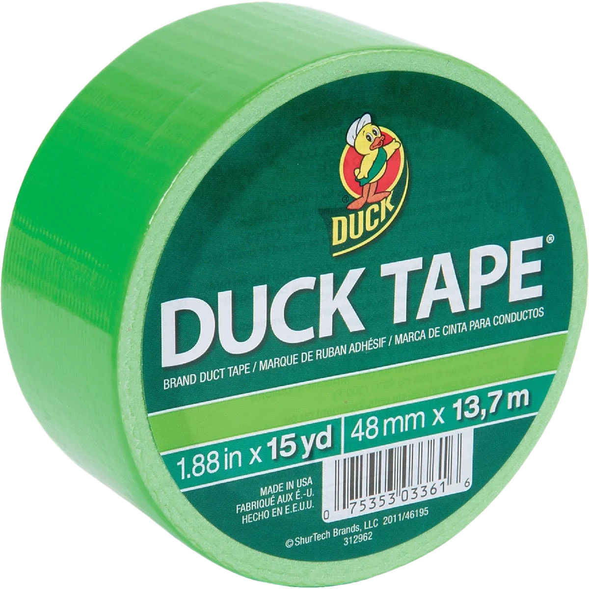 Efficient Duck Brand Neon Lime Duct Tape 1.88 in. x 15 yd. Fine Crafted