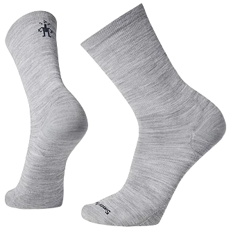 High-Performance Smartwool Large Light Gray Anchor Line Zero Cushion Crew Socks Organic