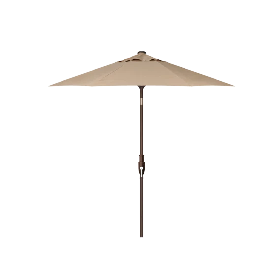 First-Class Treasure Garden Bronze Auto Tilt Octagon Umbrella with Sand Canopy 9 ft. Fast