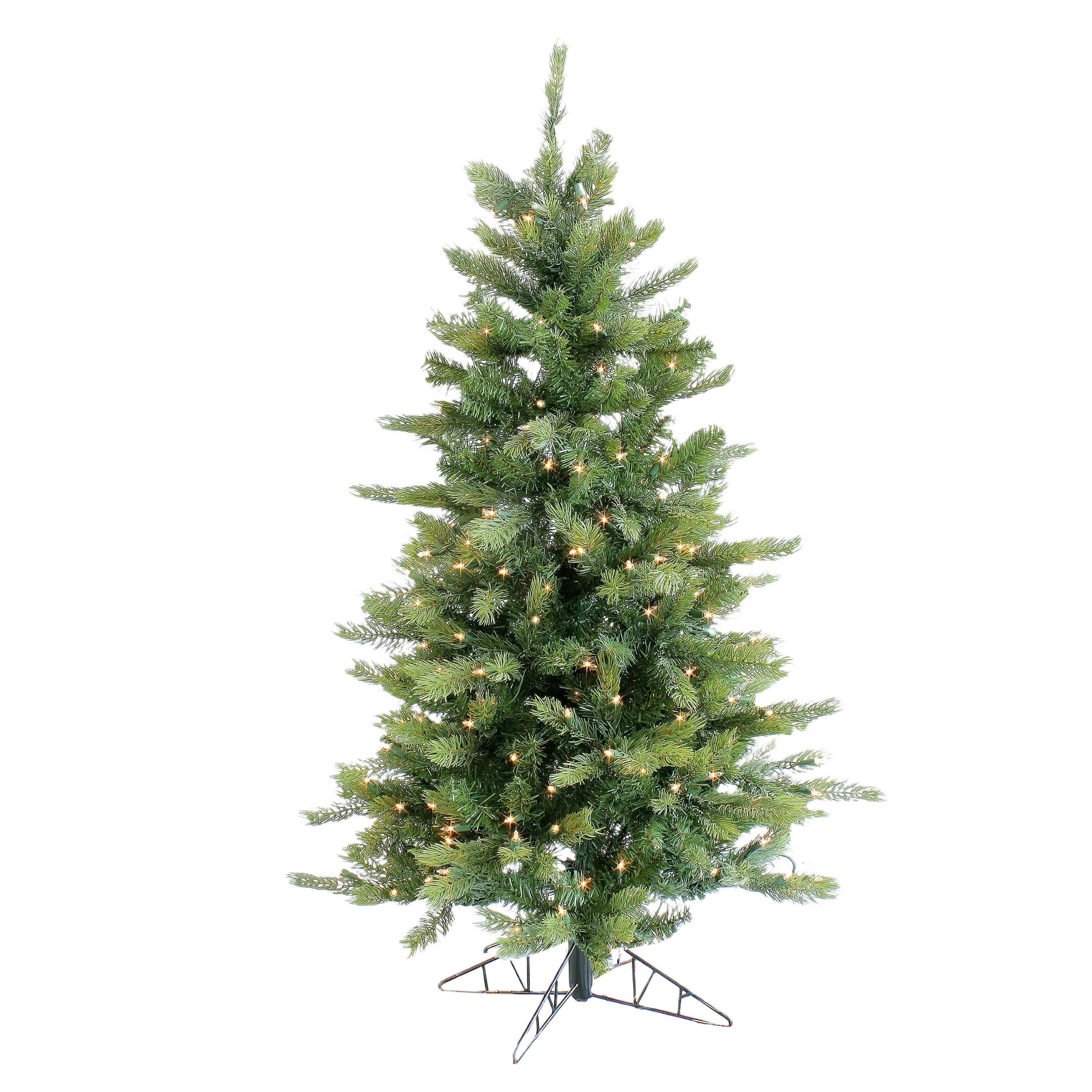 nVision Logan Spruce Clear SmartLit Incandescent Christmas Tree 4 ft. Breathable