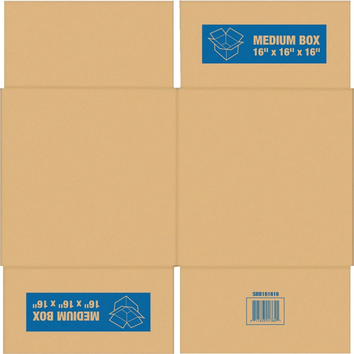 Pure Square Built Large Cardboard Moving Box 16 x 16 x 16 in. Flexible