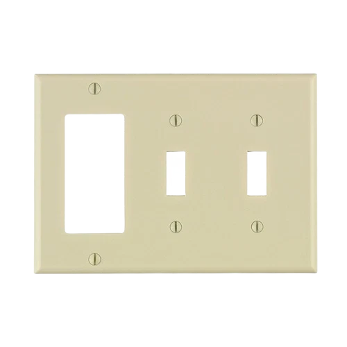 Verified Leviton 3 Gang 2 Toggle 1 Decora Wallplate Light Almond First-Class
