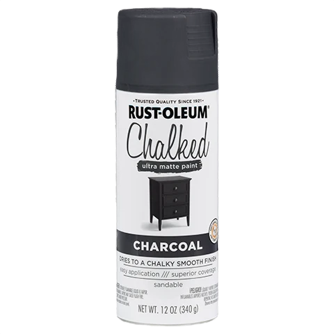 Consistent Rust-Oleum Chalked Ultra Matte Charcoal Spray Paint 12 oz. Artisan