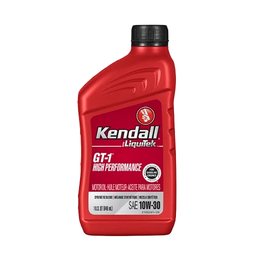 Solid Kendall GT-1 10W30 High Performance Synthetic Blend Car Engine Oil 1 Quart Minimalist