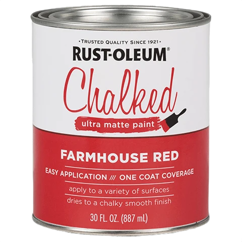 Carefully Designed Rust-Oleum Farmhouse Red Ultra Matte Chalked Paint 30 oz. Pure