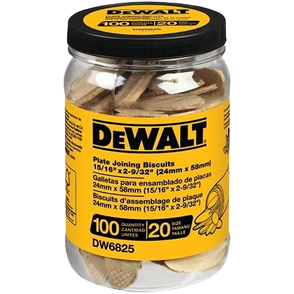 Exceptional DEWALT Size No. 20 Plate Joining Biscuits 100 Count Verified