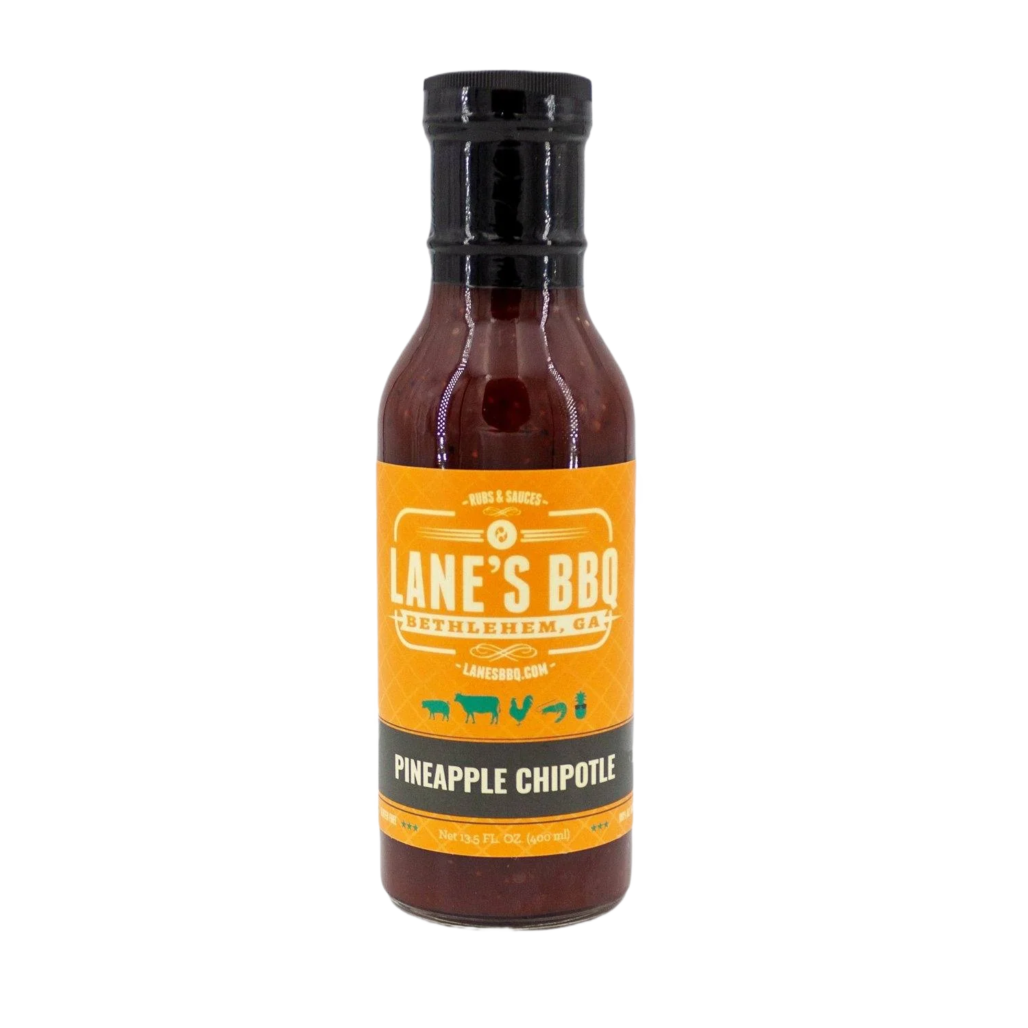 Consistent Lane's Pineapple Chipotle Sauce 13.5 oz. Pure