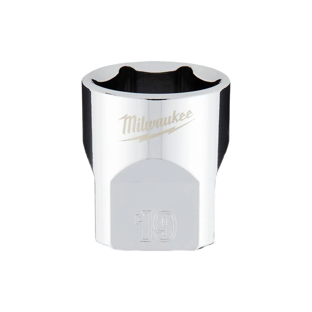 Responsible Milwaukee 3 8 Drive 19-mm Deep 6-Point Socket w FOUR FLAT™ Sides High-Grade