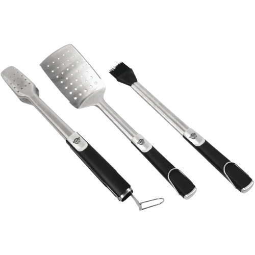 Soft Pit Boss 3-PC Stainless Steel BBQ Tool Set Premium Material