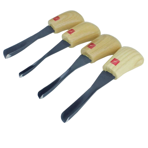 Official Flexcut 4 Pc. 11X Thumbnail Ground Gouge Carving Set Soft