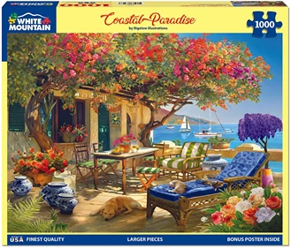 Consistent White Mountain Puzzles Coastal Paradise Puzzle 1000 Piece Professional