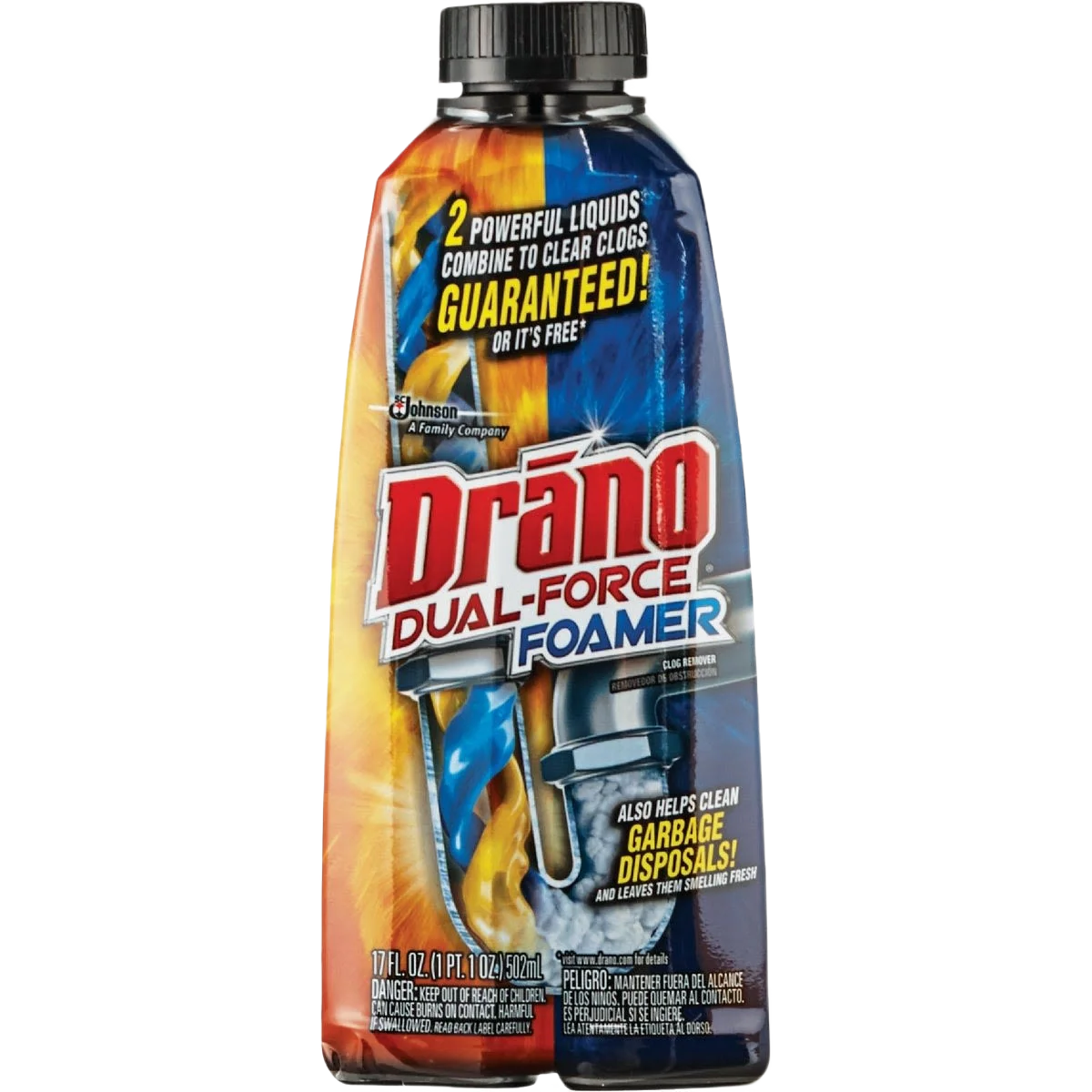 Superior Drano Foaming Liquid Drain Cleaner Safe