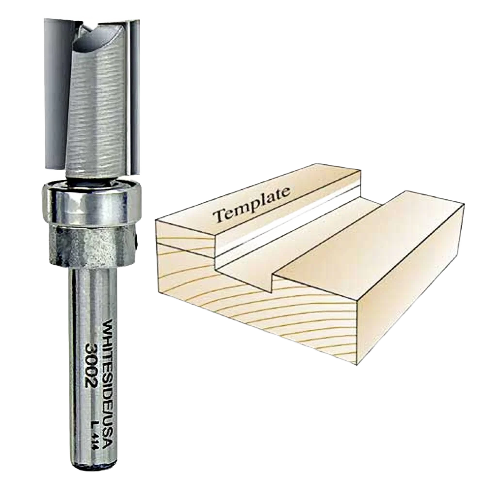 Solid Whiteside Template Bit 1 4 in. SH x 1 2 in. CD x 3 4 in. CL Refined