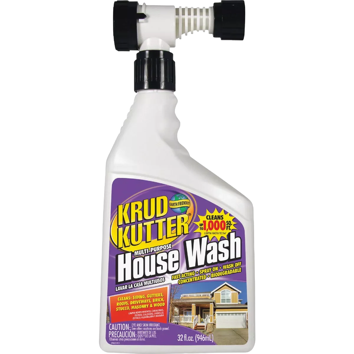 Trusted Krud Kutter Multi-Purpose House Wash Spray Concentrate with Hose End 56 oz. Next-Generation
