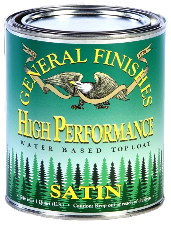 Next-Generation General Finishes High Performance Polyurethane Water Base Satin Topcoat Pint Secure