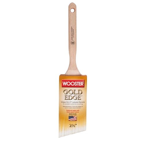 Practical Wooster Brush 2 in. Gold Edge Semi-Oval Angle Sash Brush Innovative
