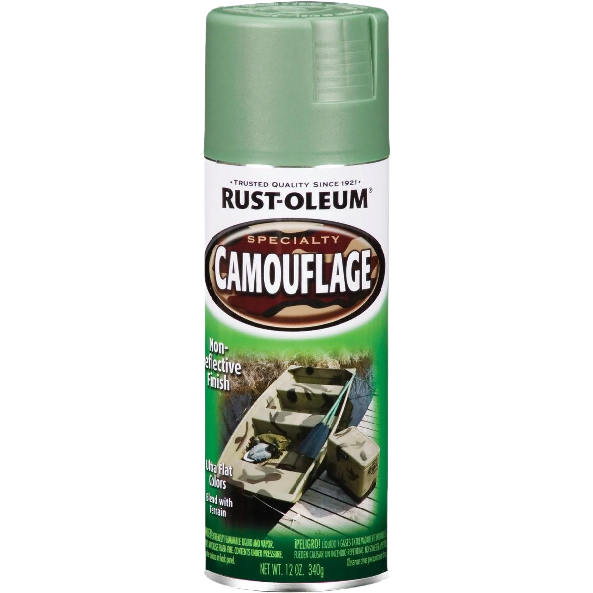 Selected Rust-Oleum Camouflage Army Green Flat Spray Paint 12 oz. High-Grade