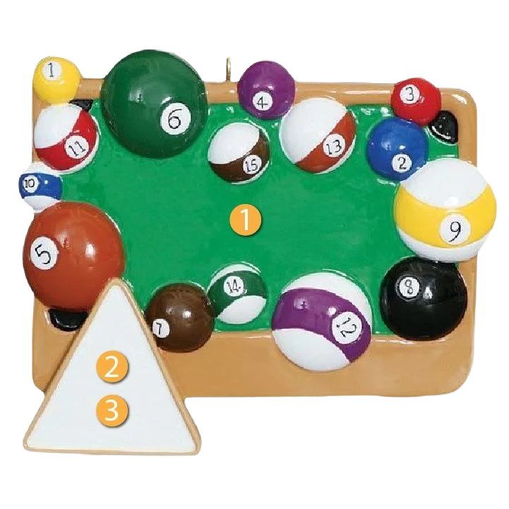 Breathable Rudolph Me Personalized Billiards Ornament Certified