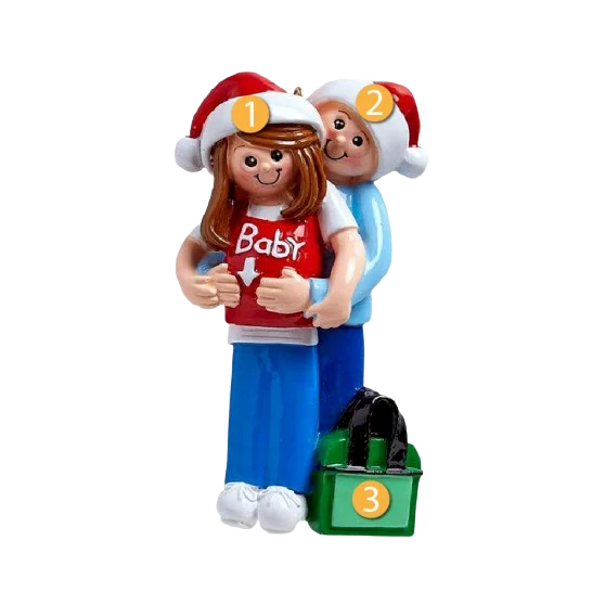 Verified Rudolph Me Personalized It's a Baby Ornament Solid