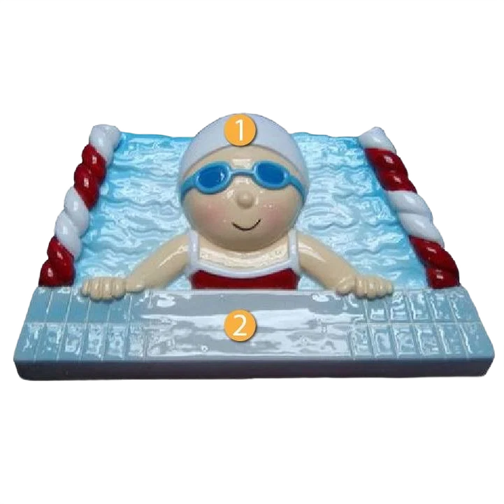 Expertly Made PolarX Personalized Girl Swimmer Ornament Unique