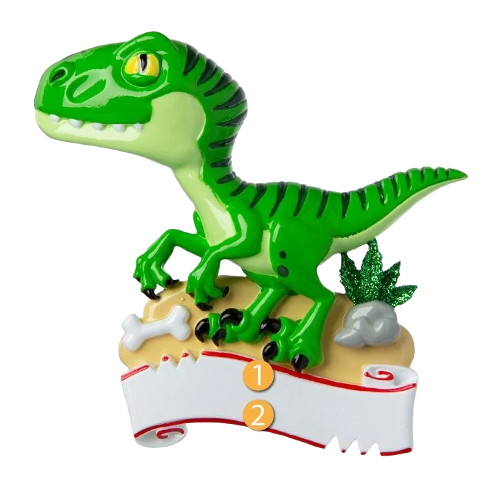 Comfortable PolarX Personalized Green Dinosaur Ornament High-End