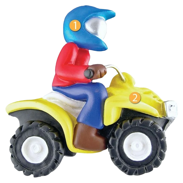 Convenient Ornament Central Personalized 4-Wheeler Ornament Smooth