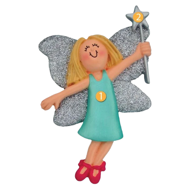 Classic Ornament Central Personalized Blonde Female Fairy Ornament Stylish