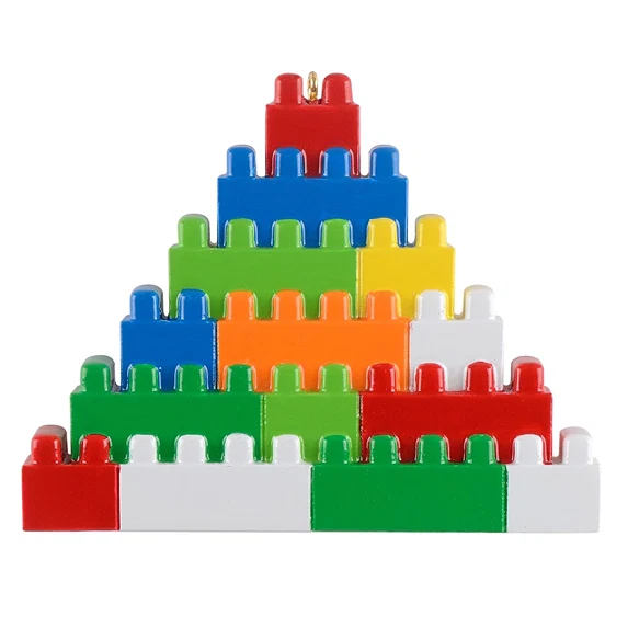 Contemporary Rudolph Me Personalized Plastic Building Blocks Ornament Stylish