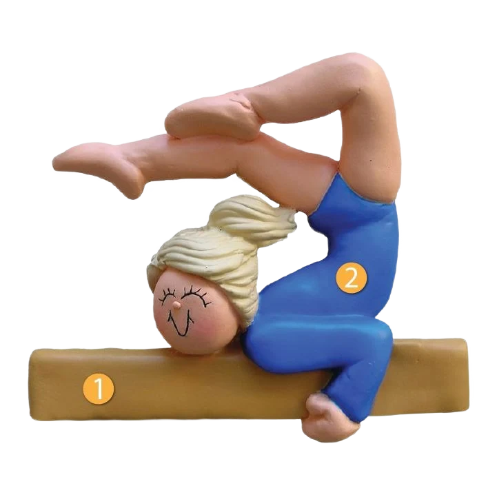 Expertly Made Ornament Central Personalized Blonde Female Gymnast Ornament Comfortable