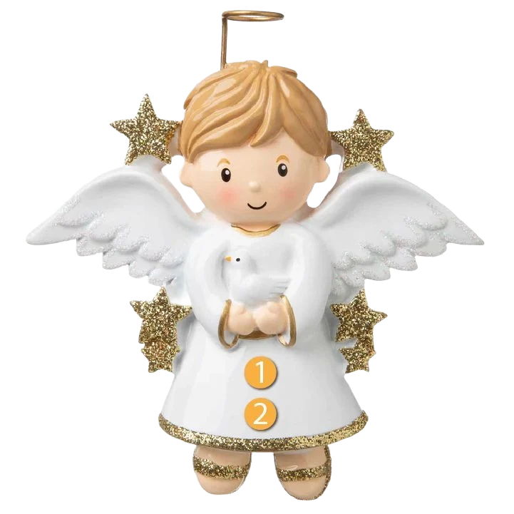 Detailed PolarX Personalized Angel Boy Ornament Eco-Friendly