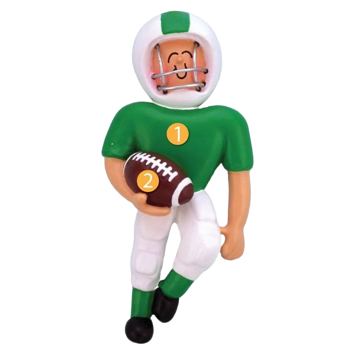 Reusable Ornament Central Personalized Male in Green Football Uniform Ornament Luxury